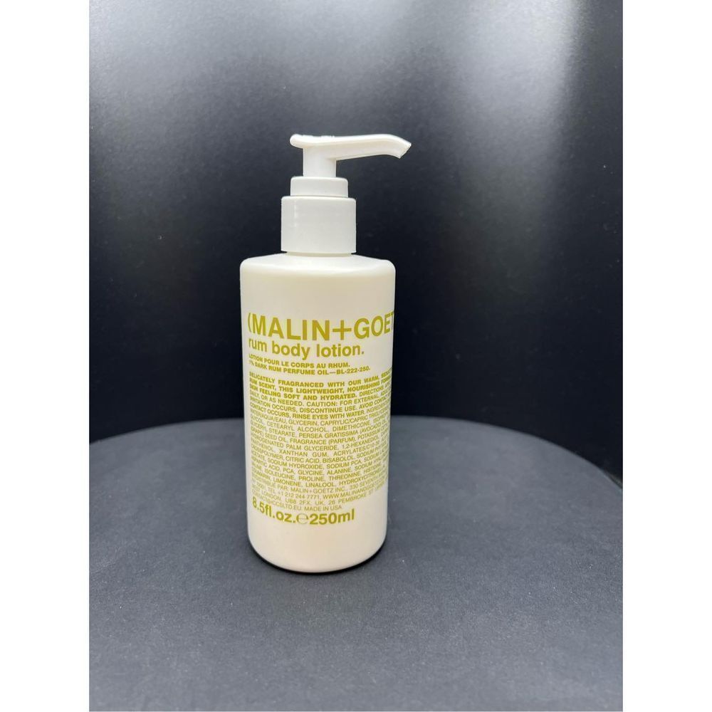 New. Unopened! Malin + Goetz Rum Body Lotion 8.5 fl oz 250 ml